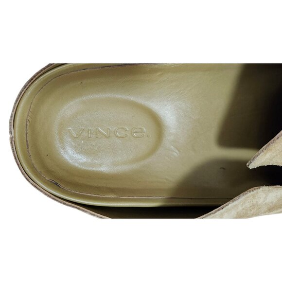 Vince Decker Mens Slip On Decker Suede Mules/ Camel / Size 11 / msrp $275 - Picture 10 of 13
